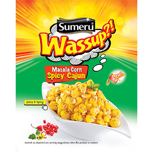 Sumeru Wassup Masala Corn Spicy Cajun 200gms